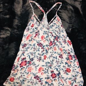 White floral tank top